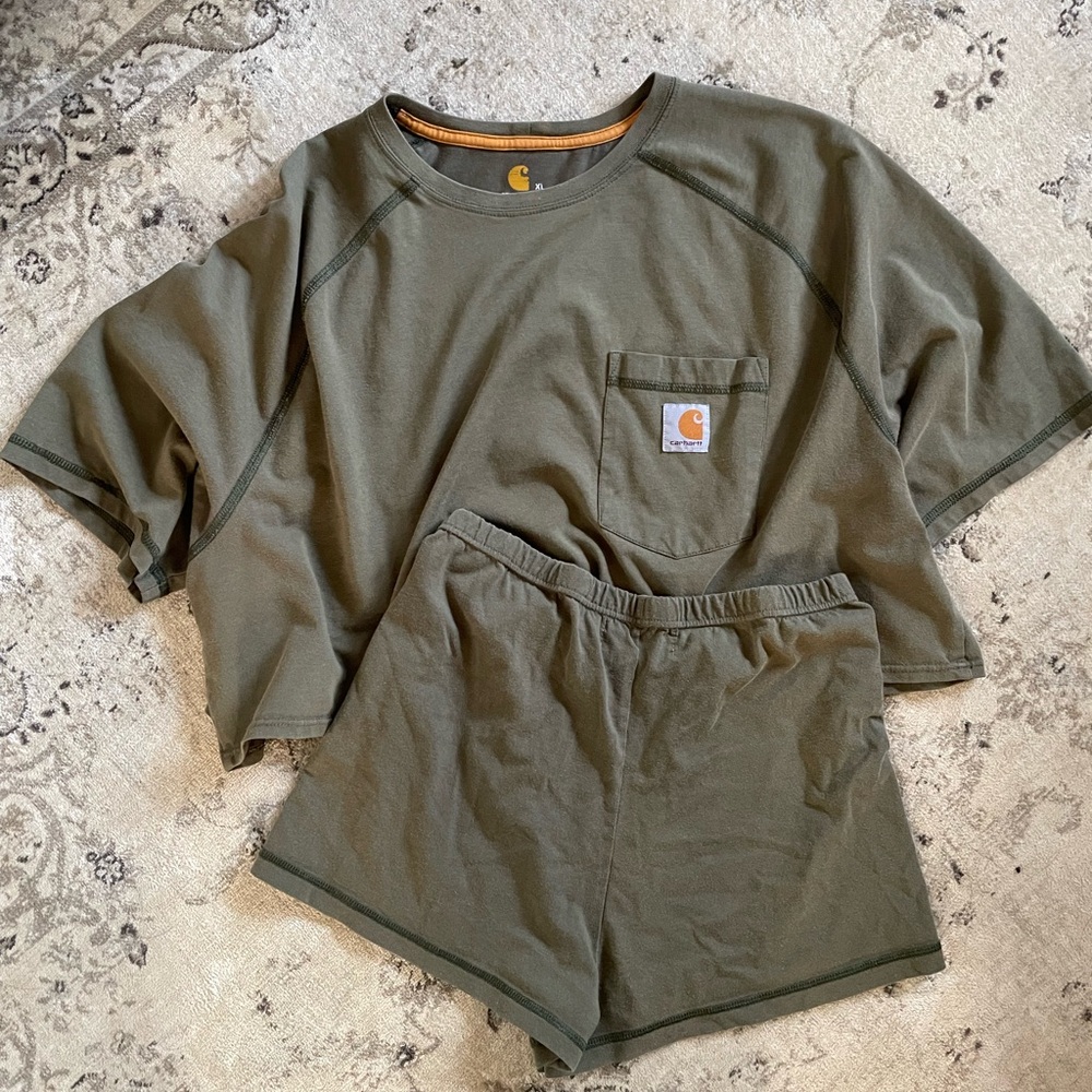 Reworked Carhartt Shorts and Cropped Tee